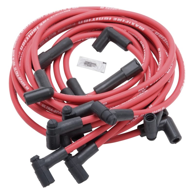 Edelbrock — Max-Fire (Ultra-Spark 50) 1978-86 Small-Block Chevy Spark Plug Wire Set
Ultra Spark 50 Plug Wire Set