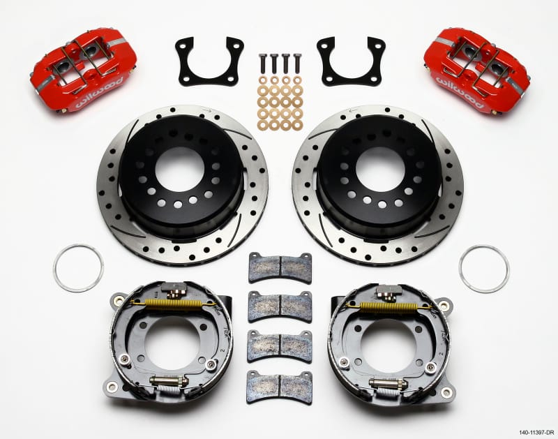 Wilwood — KIT,REAR,DISC/DRUM,OLDS/PONT,2.81 OFFSET 1PC 11.00,SRP,RED