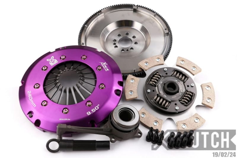 XCLUTCH — Clutch Kit Inc Chromoly Flywheel + HRB; Stage 2R  Single Ceramic Race Disc