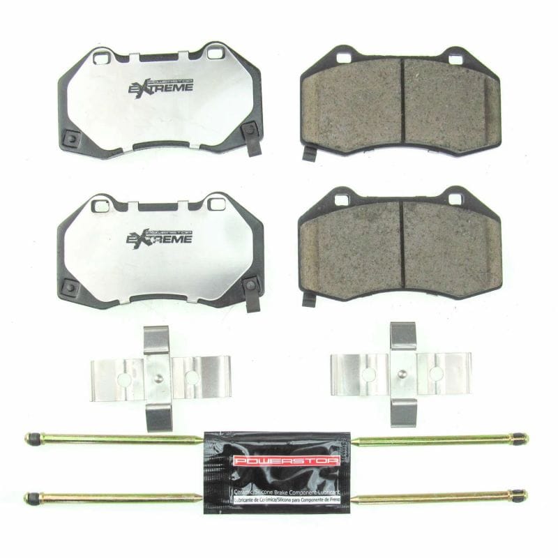 PowerStop — PowerStop - Z26 Performance Carbon-Fiber Ceramic Brake Pads with Hardware Kit