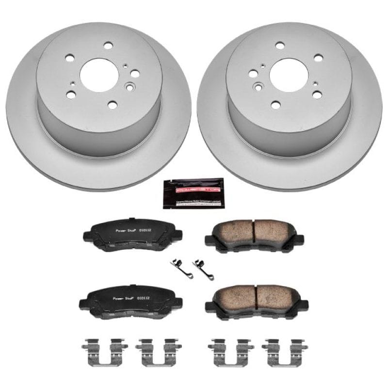 PowerStop — Genuine Geomet Coated Rotor and Low-Dust Ceramic Brake Pad Kit