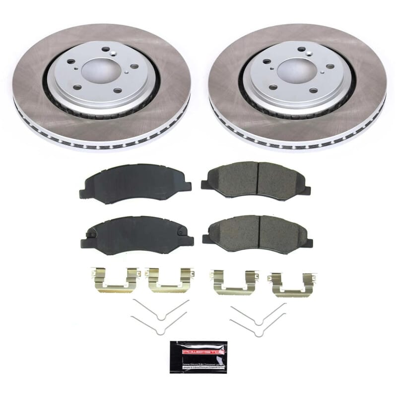 PowerStop — Semi-Coated Rotor and Low-Dust Ceramic Brake Pad Kit