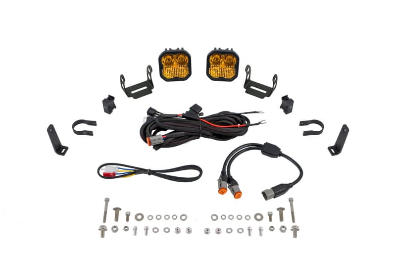 Diode Dynamics — Diode Dynamics SS3 LED Bumper 1 1/2 In Roll Bar Kit Max - Yellow Combo (Pair)