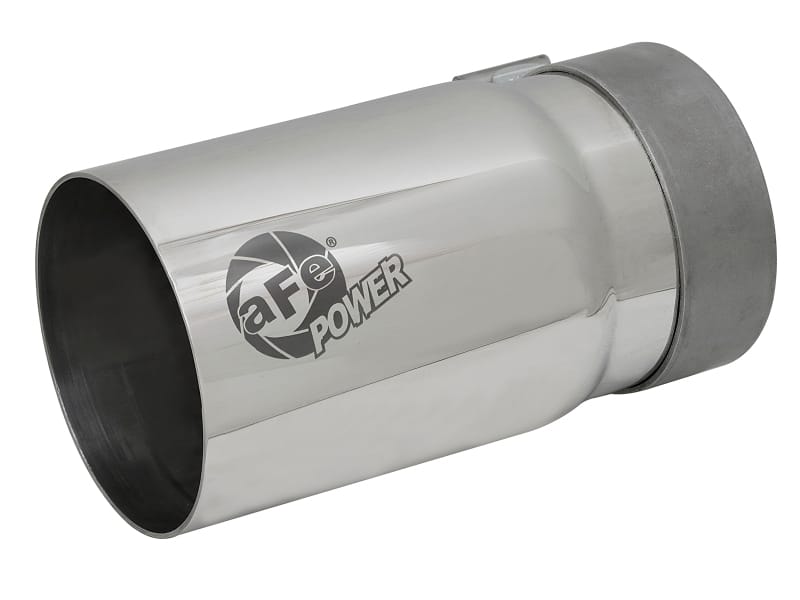 aFe — MACH Force-Xp 304 Stainless Steel Clamp-on Exhaust Tip Polished Right Side Exi