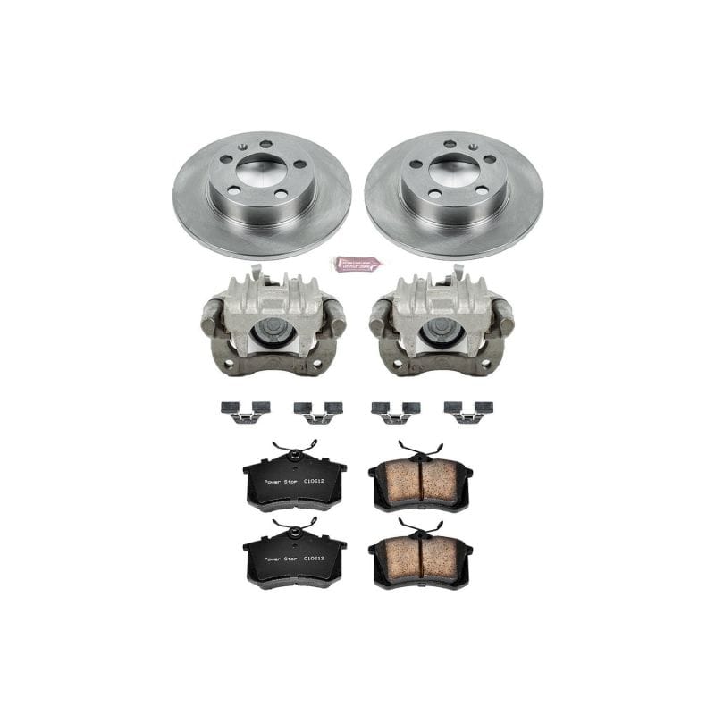 PowerStop — OE Stock Replacement Low-Dust Ceramic Brake Pad, Rotor and Caliper Kit