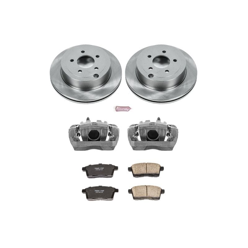 PowerStop — OE Stock Replacement Low-Dust Ceramic Brake Pad, Rotor and Caliper Kit