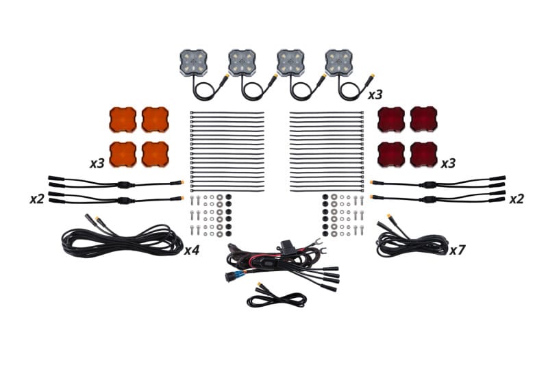 Diode Dynamics — Diode Dynamics Single-Color Rock Light Installer Kit (12-pack)