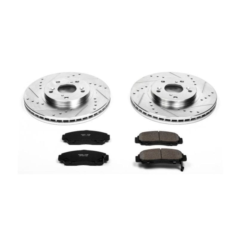 PowerStop — Z23 Daily Driver Carbon-Fiber Ceramic Brake Pad and Drilled & Slotted Rotor Kit