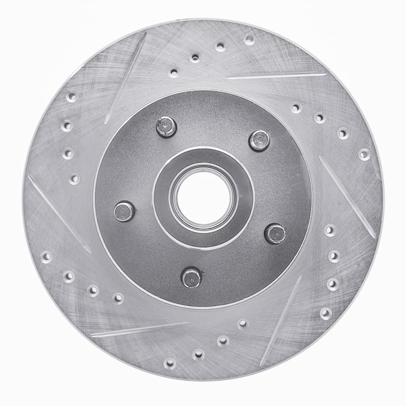 R1 Concepts — R1 Concepts Brake Rotor Drilled and Slotted Silver