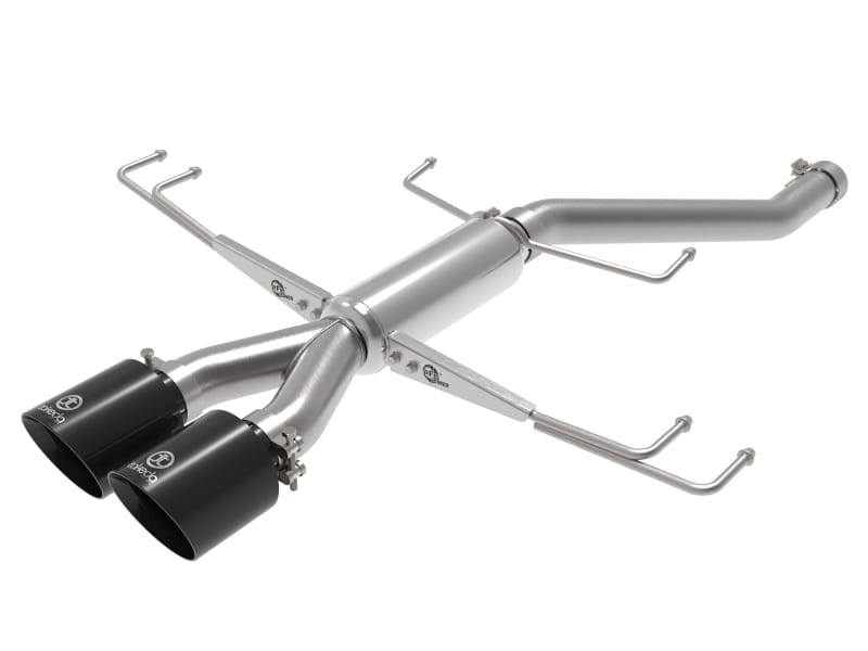 aFe — Takeda 2-1/2 IN 304 Stainless Steel Axle-Back Exhaust System w/ Black Tips