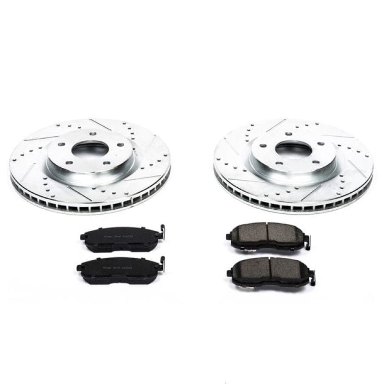 PowerStop — Z23 Daily Driver Carbon-Fiber Ceramic Brake Pad and Drilled & Slotted Rotor Kit