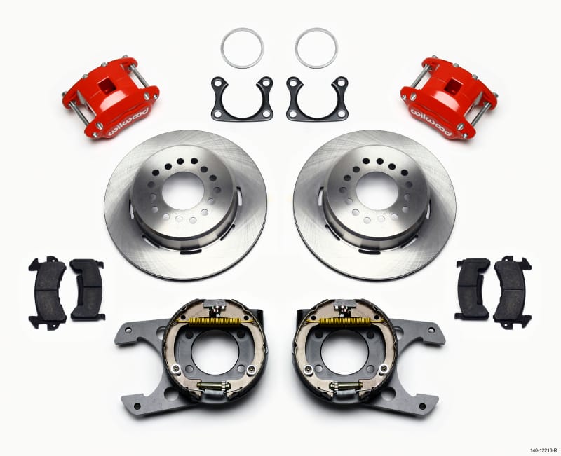 Wilwood — KIT,REAR,DISC/DRUM,BIG FORD,2.36 OFFSET D154,1PC ROTOR,RED