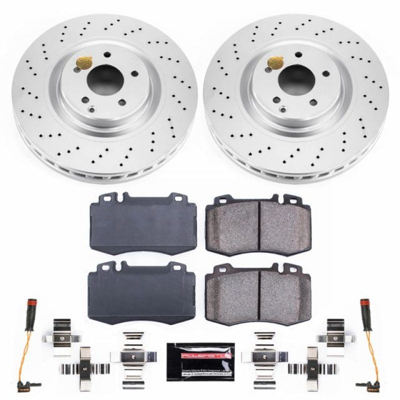PowerStop — Genuine Geomet Coated Rotor and Carbon-Fiber Ceramic Brake Pad Kit