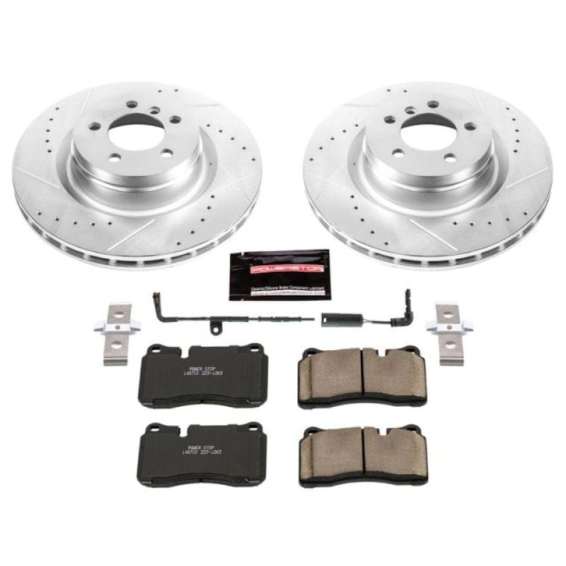 PowerStop — Z23 Daily Driver Carbon-Fiber Ceramic Brake Pad and Drilled & Slotted Rotor Kit