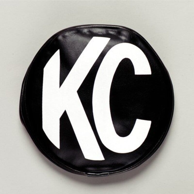 KC HiLiTES — Cover; 5in. Rnd Black w/Wht KC Soft (pr)
KC Cover 5in Vinyl Black White PR