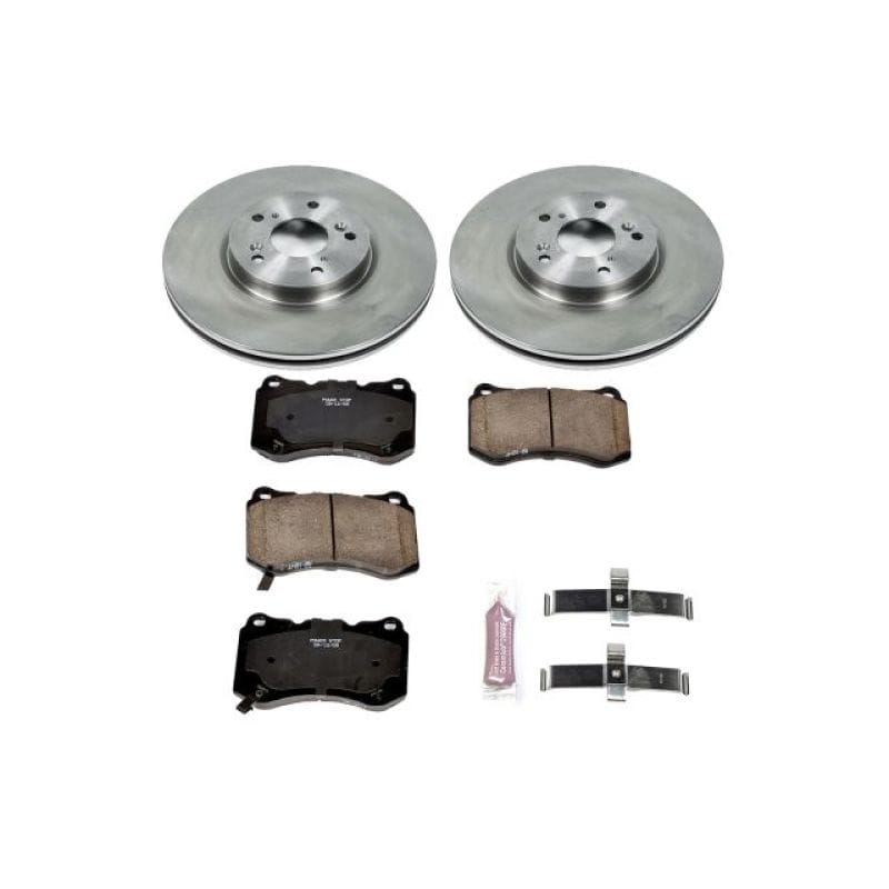 PowerStop — OE Stock Replacement Low-Dust Ceramic Brake Pad and Rotor Kit