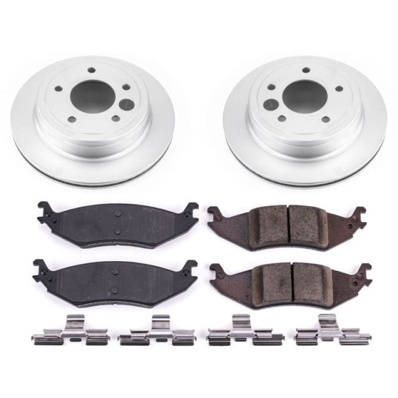 PowerStop — Genuine Geomet Coated Rotor and Low-Dust Ceramic Brake Pad Kit