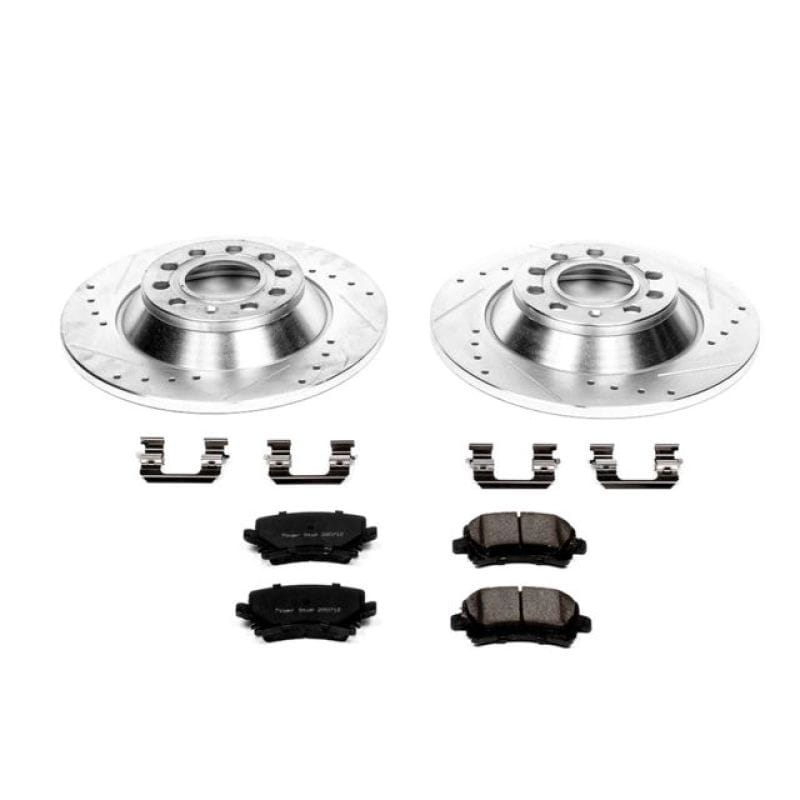 PowerStop — Z23 Daily Driver Carbon-Fiber Ceramic Brake Pad and Drilled & Slotted Rotor Kit