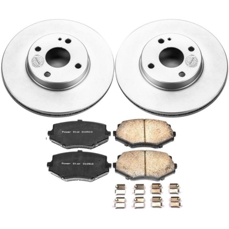 PowerStop — Genuine Geomet Coated Rotor and Low-Dust Ceramic Brake Pad Kit