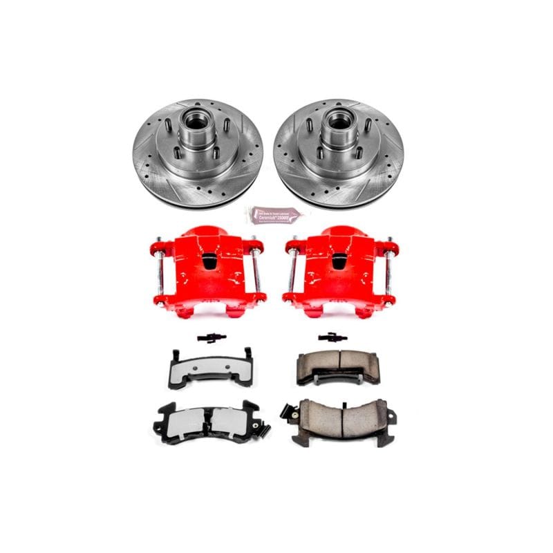 PowerStop — Z36 Truck and SUV Ceramic Brake Pad, Drilled & Slotted Rotor, and Caliper Kit