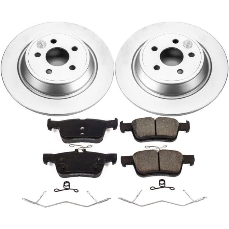 PowerStop — Genuine Geomet Coated Rotor and Low-Dust Ceramic Brake Pad Kit