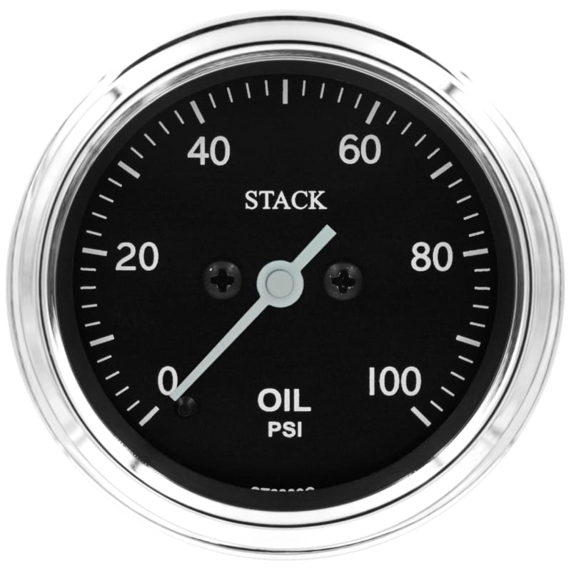 AutoMeter — GAUGE, OIL PRESS, PRO STEPPER MOTOR, 52MM, CLASSIC, 0-100PSI, 1/8" NPTF MALE