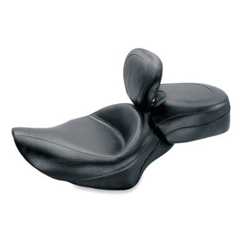 Mustang Motorcycle — Mustang 04-21 Harley Sportster Wide Touring Recessed Passenger Seat - Black