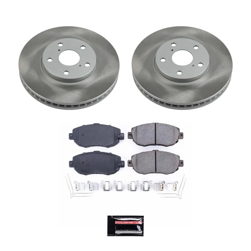 PowerStop — Semi-Coated Rotor and Low-Dust Ceramic Brake Pad Kit