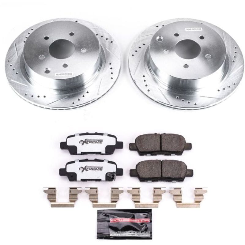 PowerStop — Z26 Street Performance Ceramic Brake Pad and Drilled & Slotted Rotor Kit