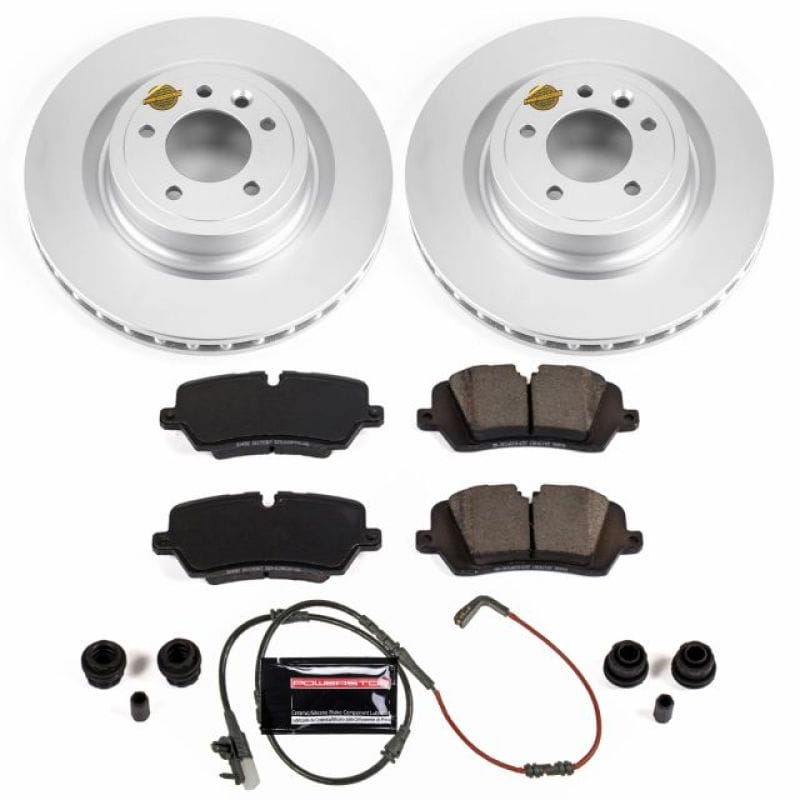 PowerStop — Genuine Geomet Coated Rotor and Carbon-Fiber Ceramic Brake Pad Kit