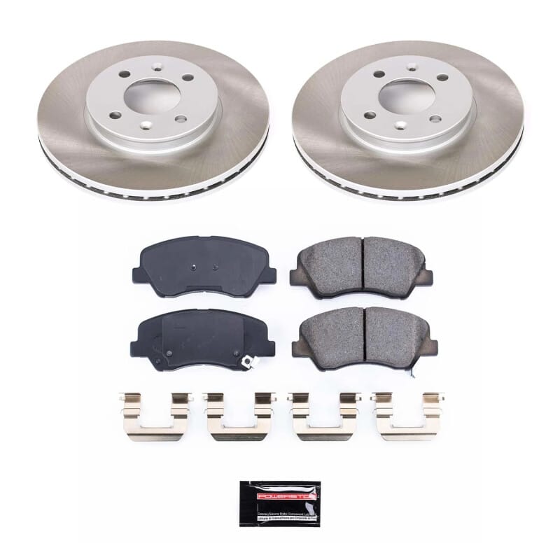 PowerStop — Semi-Coated Rotor and Low-Dust Ceramic Brake Pad Kit
