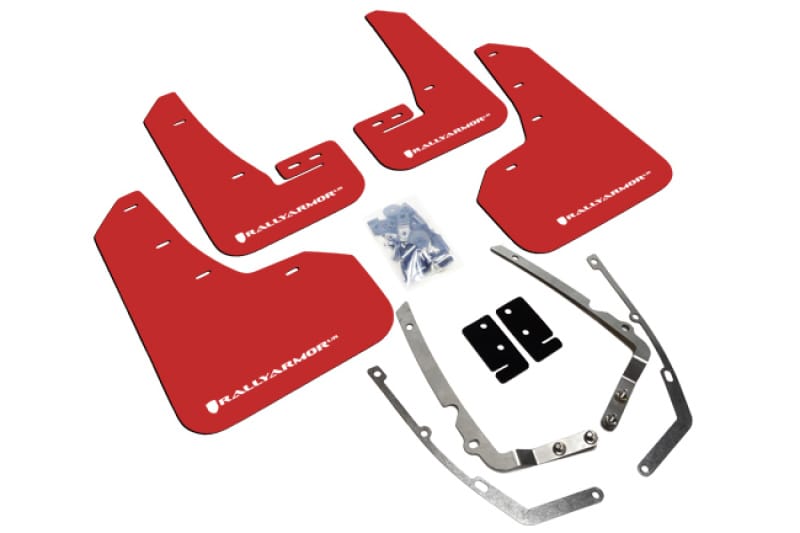 Rally Armor — Red Mud Flap/White Logo