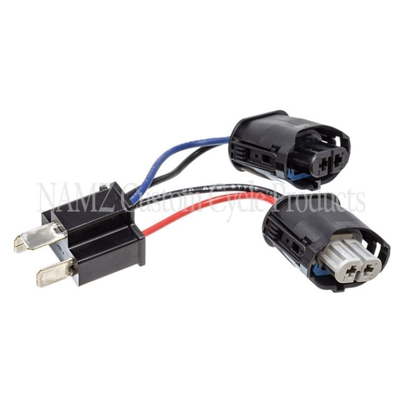 NAMZ — NAMZ 2014+ Road King (w/7in. Dual LED HLamp) Headlight Adapter Pigtail w/Female H9 & H11 to Male H4