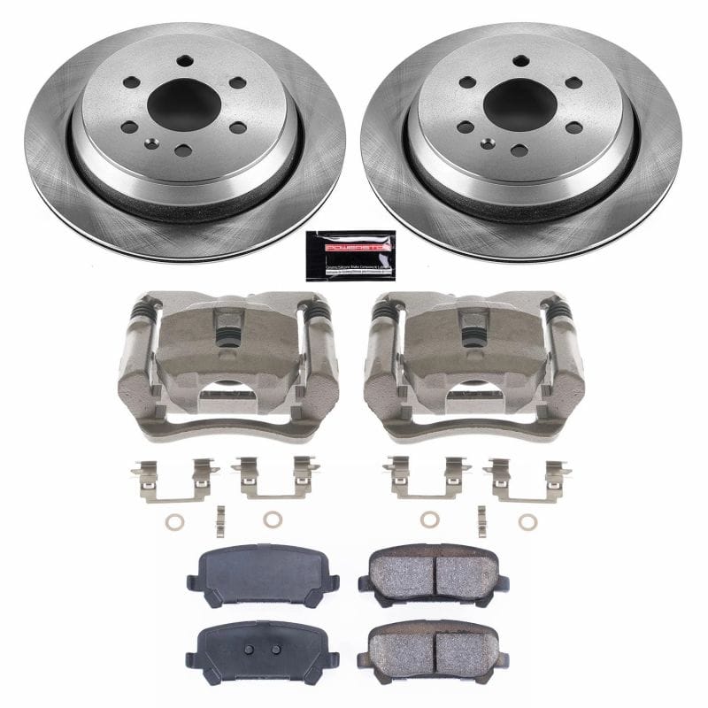 PowerStop — OE Stock Replacement Low-Dust Ceramic Brake Pad, Rotor and Caliper Kit