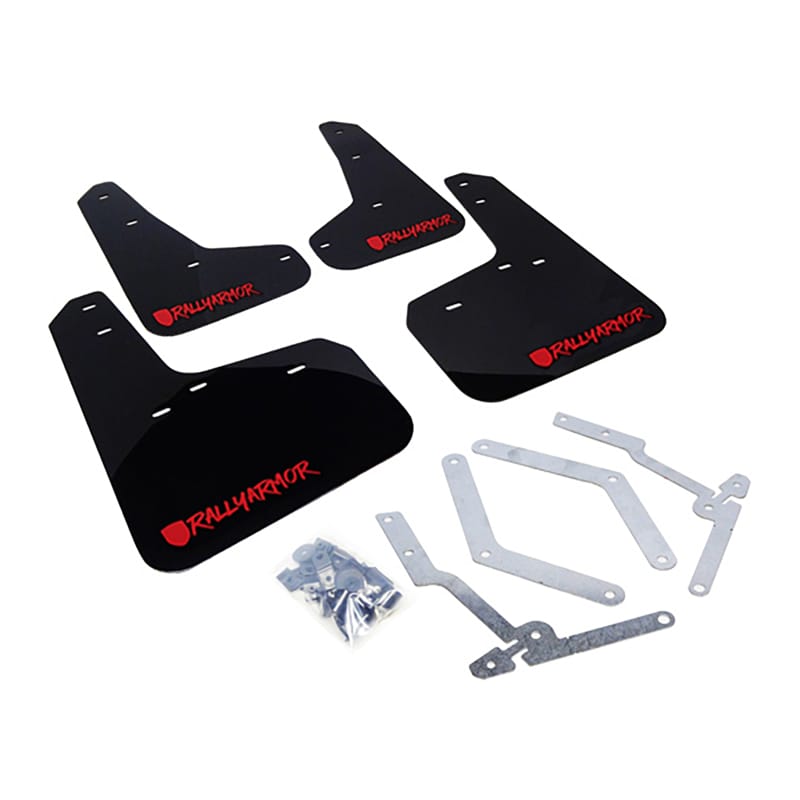 Rally Armor — Black Mud Flap/Altered Font Red Logo