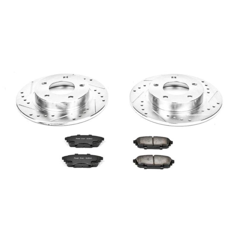 PowerStop — Z23 Daily Driver Carbon-Fiber Ceramic Brake Pad and Drilled & Slotted Rotor Kit