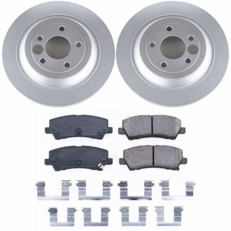 PowerStop — Genuine Geomet Coated Rotor and Low-Dust Ceramic Brake Pad Kit