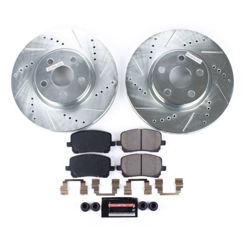 PowerStop — Z23 Daily Driver Carbon-Fiber Ceramic Brake Pad and Drilled & Slotted Rotor Kit