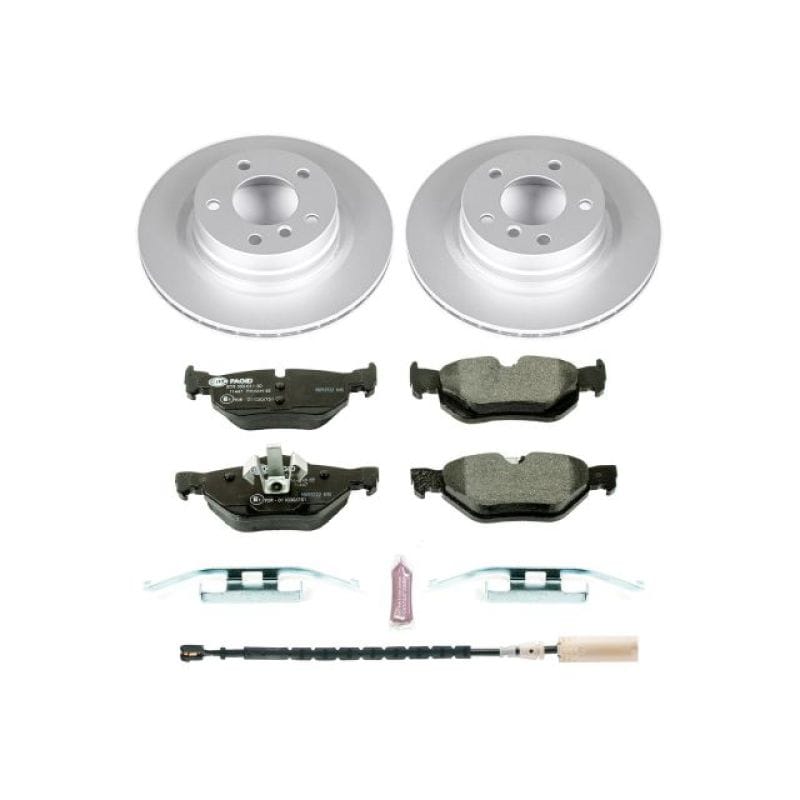 PowerStop — Genuine Geomet Coated Rotors, ECE-R90 Brake Pads + Hardware Kit