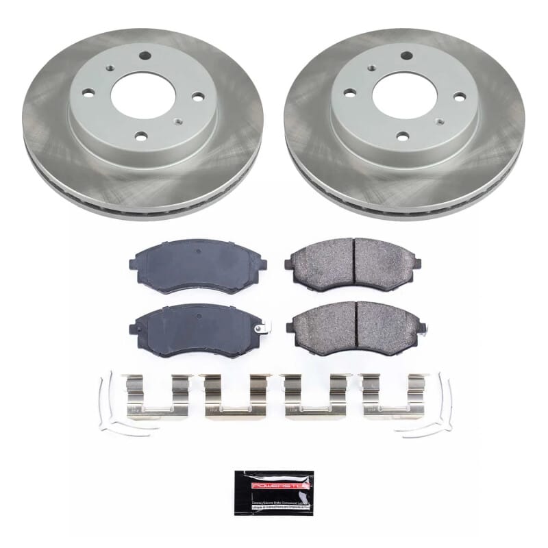 PowerStop — Semi-Coated Rotor and Low-Dust Ceramic Brake Pad Kit