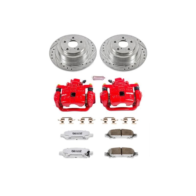 PowerStop — Z26 Street Performance Ceramic Brake Pad, Drilled Slotted Rotor, and Caliper Kit