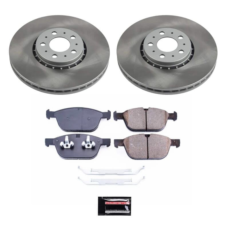 PowerStop — Semi-Coated Rotor and Low-Dust Ceramic Brake Pad Kit