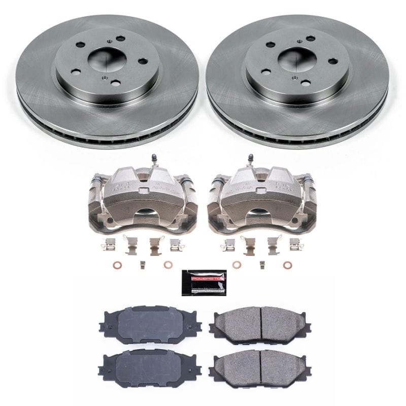 PowerStop — OE Stock Replacement Low-Dust Ceramic Brake Pad, Rotor and Caliper Kit