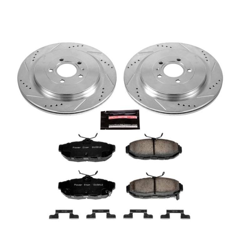 PowerStop — Z23 Daily Driver Carbon-Fiber Ceramic Brake Pad and Drilled & Slotted Rotor Kit