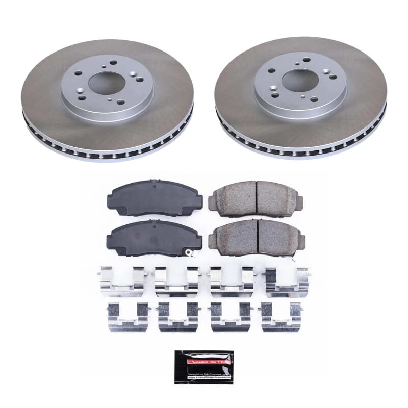 PowerStop — Semi-Coated Rotor and Low-Dust Ceramic Brake Pad Kit