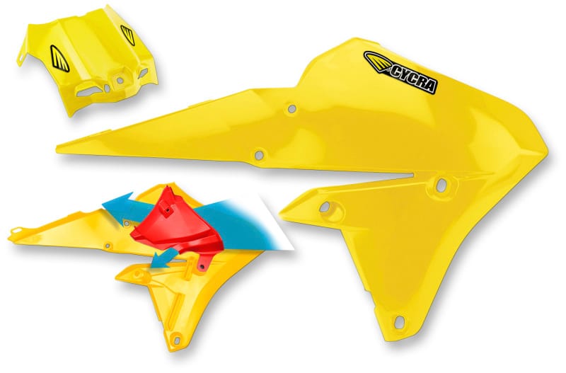 Cycra — Cycra 14-18 Yamaha YZ250F/YZ450F/WR/FX Powerflow Intake Radiator Shrouds - Lightning Gold