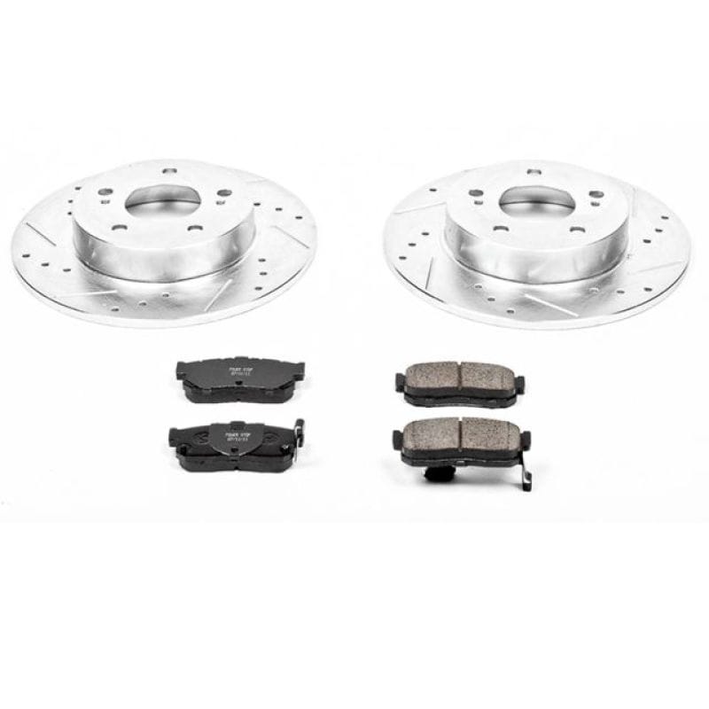 PowerStop — Z23 Daily Driver Carbon-Fiber Ceramic Brake Pad and Drilled & Slotted Rotor Kit