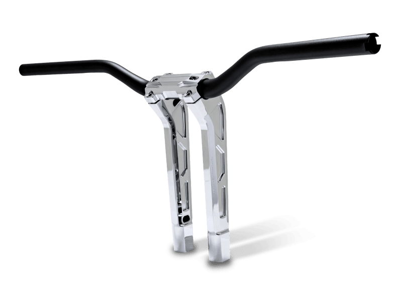 Performance Machine — Performance Machine Phatbar H-Bar Assy, 11-1/2in Riser, 1-1/4in Bar, Int Wire, Gauge Mount - Chrome