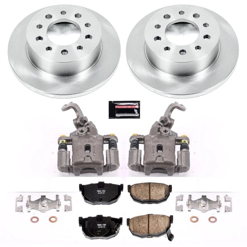 PowerStop — OE Stock Replacement Low-Dust Ceramic Brake Pad, Rotor and Caliper Kit