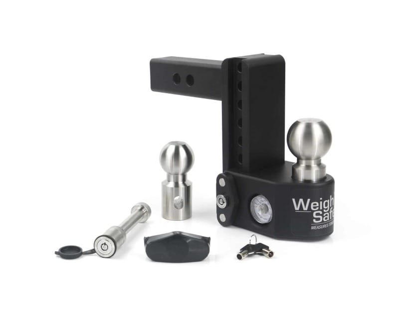 Weigh Safe — Weigh Safe 6in Drop Hitch w/Built-in Scale & 2in Shank (10K/15K GTWR) w/WS05 - Steel